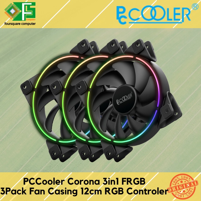 Jual Fan Casing 12cm RGB 3 in 1 PCCooler Corona 3-in-1 FRGB Controller ...
