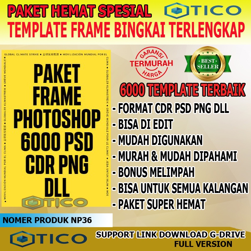 Jual Paket Template Frame Photoshop Desain Design 6000 File PSD CDR PNG ...