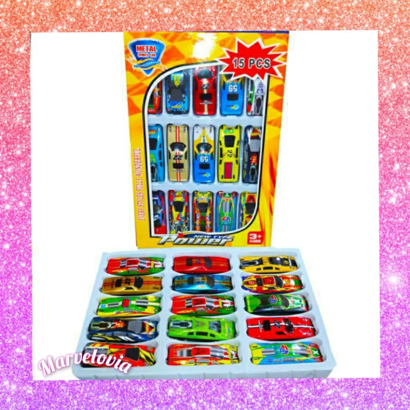 Jual (15 pcs) MAINAN MOBIL DIECAST METAL SPORTCAR MOBIL MOBILAN MINI ...