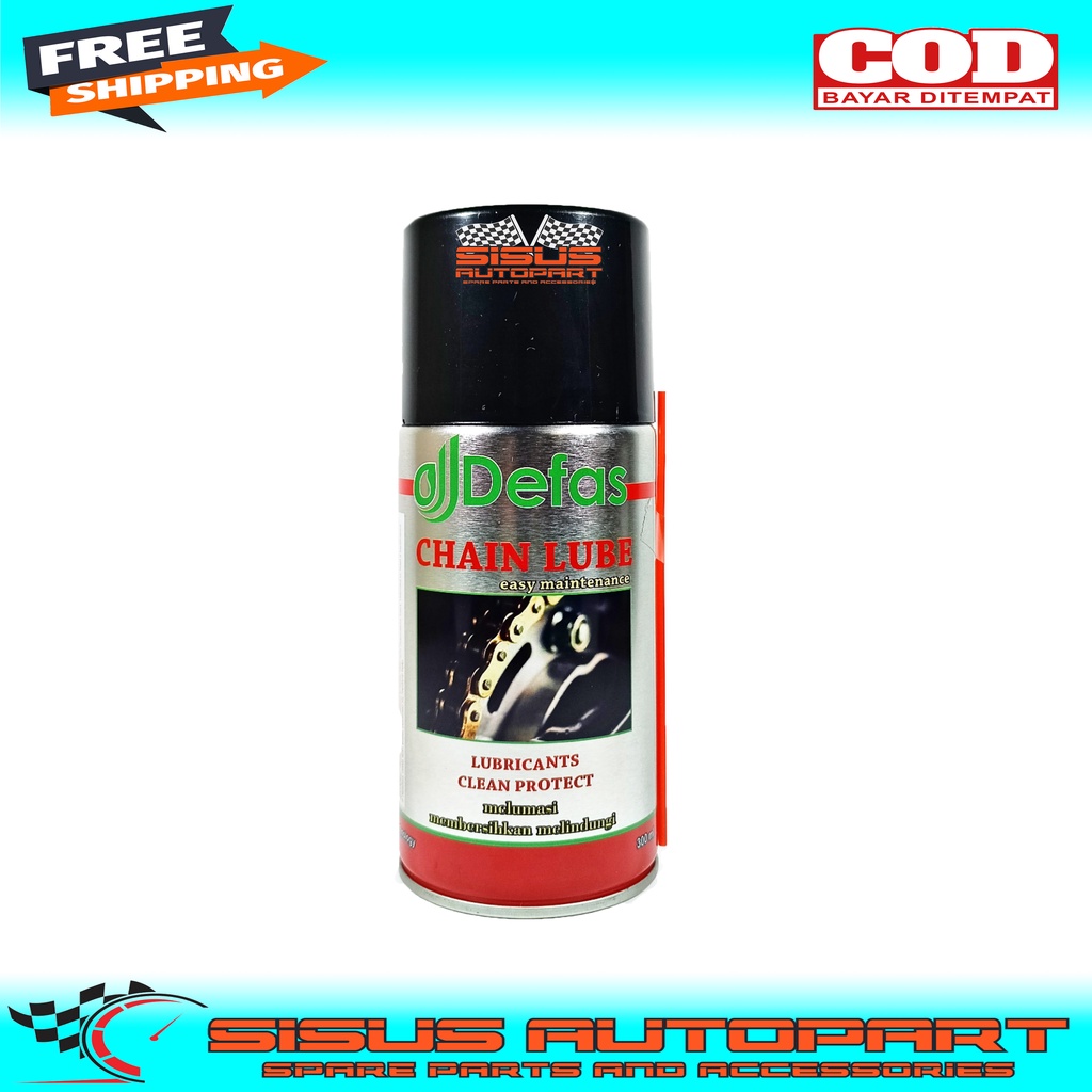 Jual CHAIN LUBE PELUMAS RANTAI / SEMPROTAN MINYAK RANTAI DEFAS 300ML ...