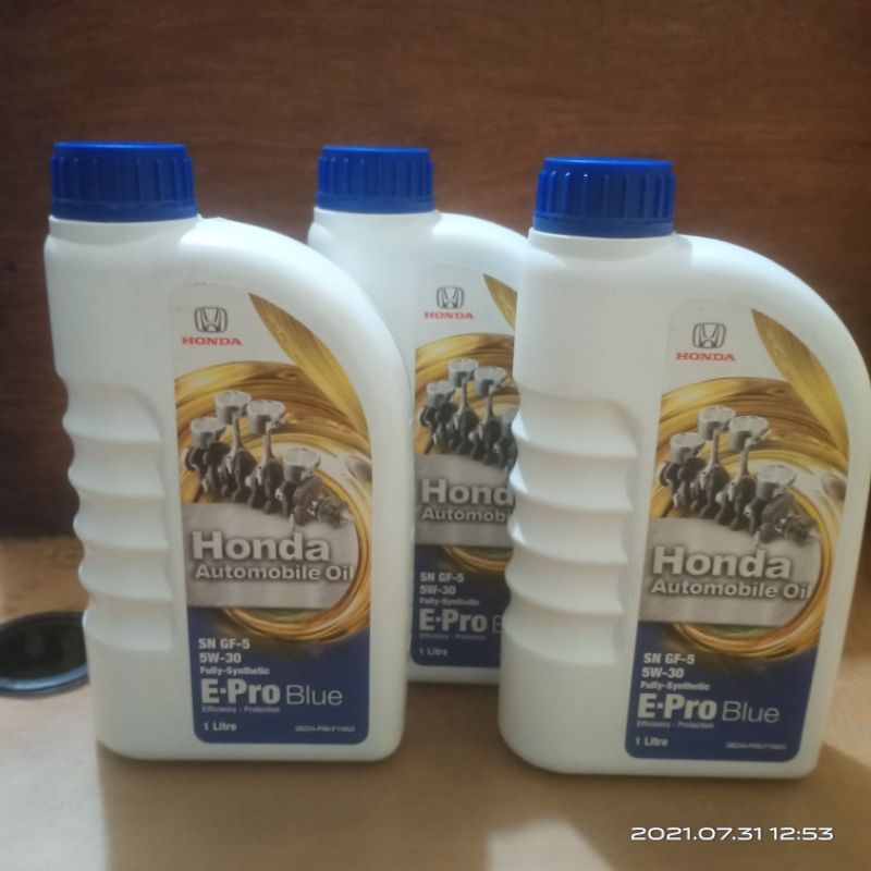 Jual Oli Mesin Honda 5W-30 EPro Blue API SN GF5 Fully Synthetic 1Liter ...