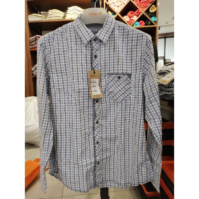 Watchout Jeans Check Print Kemeja Lengan Pendek main image 0