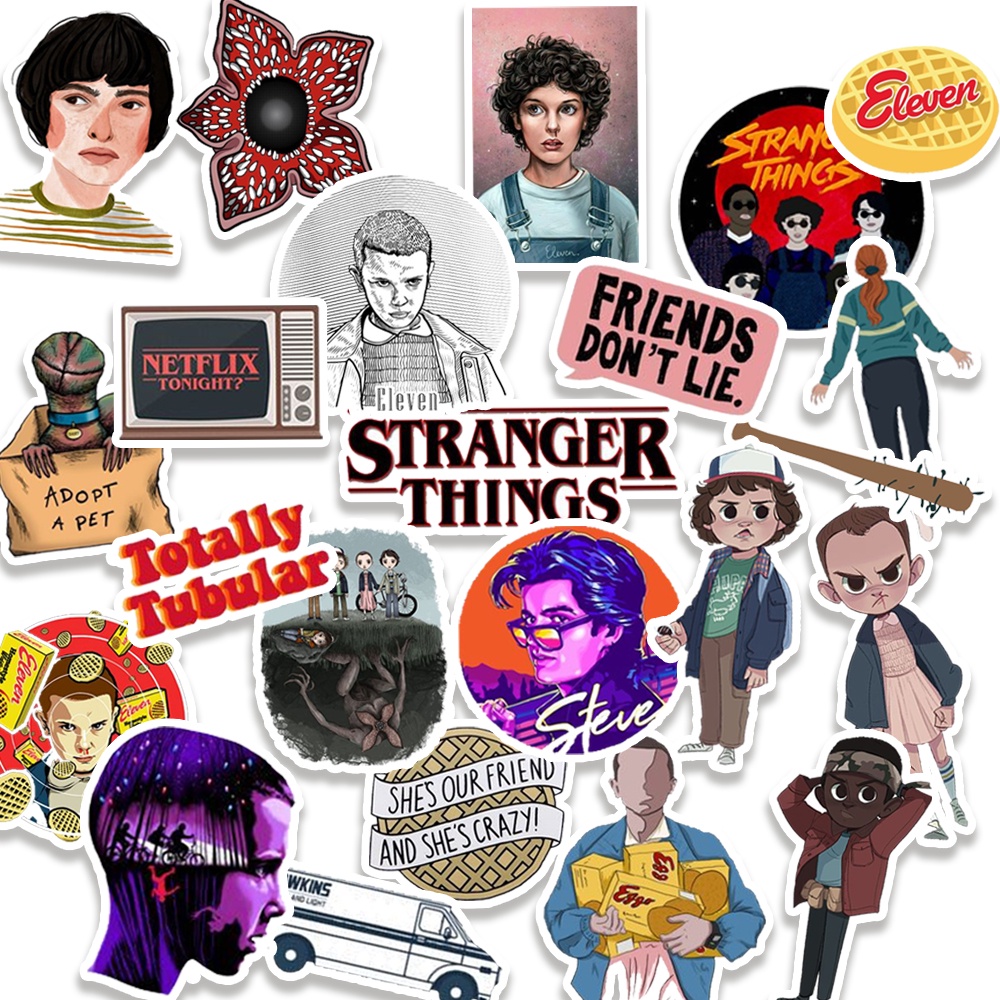Jual Stranger Things Sticker Pack A5 (23pcs) // Sticker laptop hp deco ...
