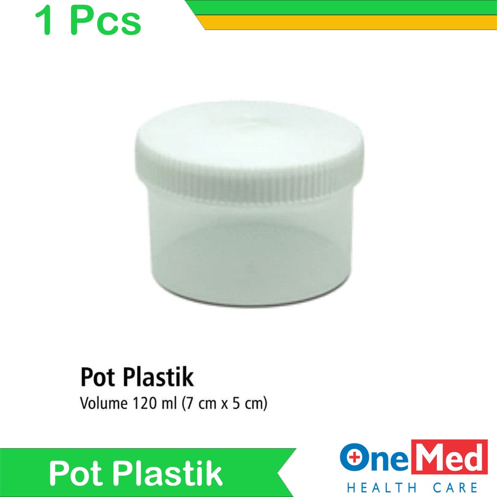 Jual Alkes Pasar Pramuka Pot Plastik Putih 7x5cm 120ml Onemed Pcs ...