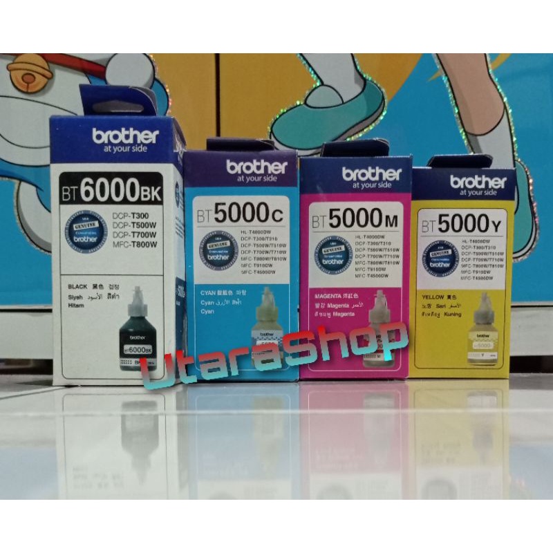 Jual TINTA BROTHER BT6000 1SET 4WARNA ORI PREMIUM DCP-T300, DCP-T500W