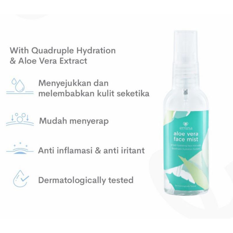 Jual EMINA Aloe Vera Face Mist 60ml Shopee Indonesia