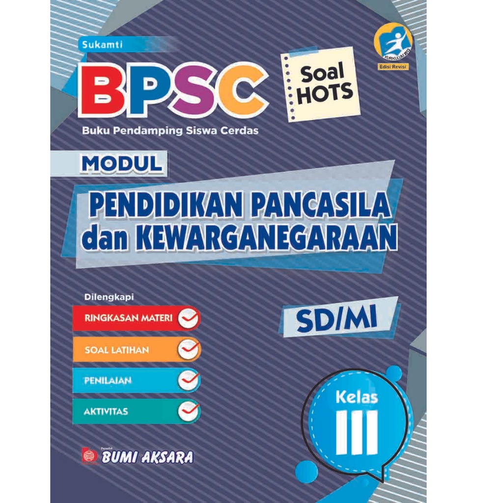 Jual PPKN Kelas III SD/MI Modul BPSC [ K13-Rev ] | Shopee Indonesia