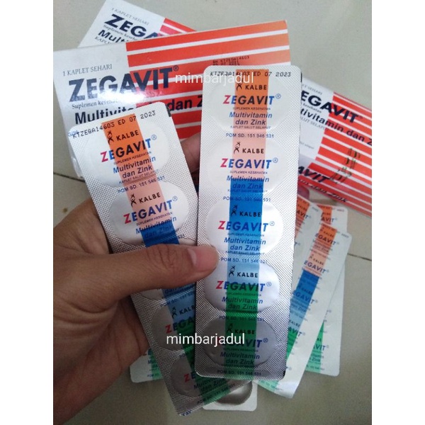 Jual Zegavit Multivitamin Zink Zinc Strip Per Strip Isi Kaplet