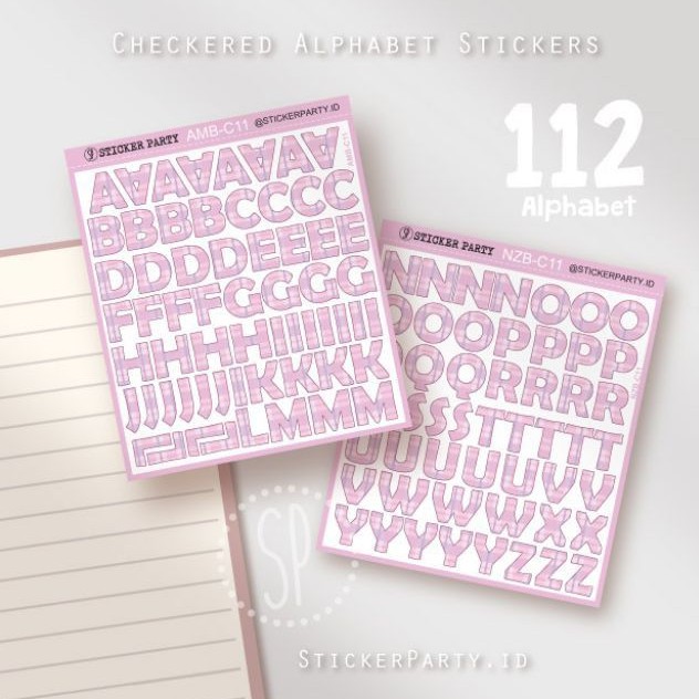 Jual Stiker Huruf Besar Kecil Dekorasi Buku Jurnal Label Nama Motif ...