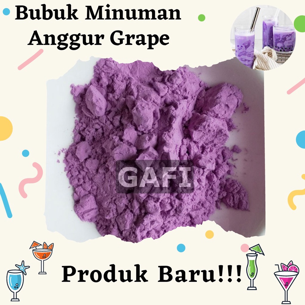 Jual Bubuk Minuman Rasa Anggur Grape 1Kg Minuman Powder Anggur Grape ...