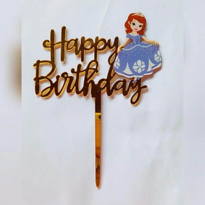Jual topper toper cake hiasan kue ulang tahun acrylic akrilik karakter ...