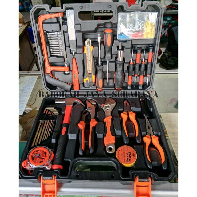 Jual Toolkit Tool Kit Alat Tukang Lengkap Tang Palu Obeng 102Pcs GTOOLS