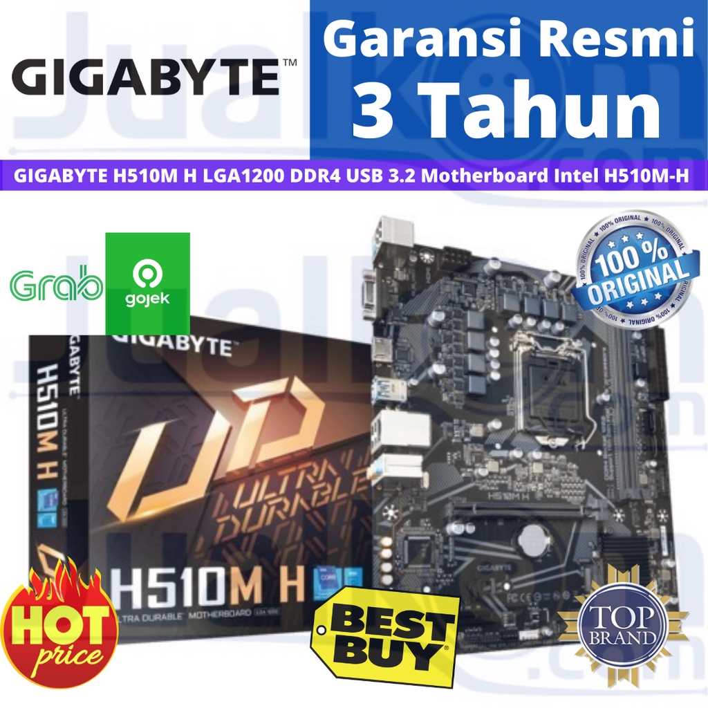 Jual Gigabyte H510M H Motherboard Intel LGA1200 H510 DDR4 USB 3.2 SATA3