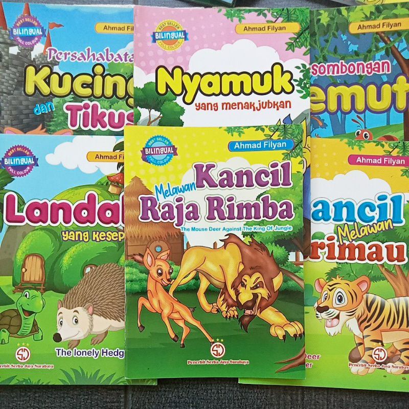 Jual Buku Cerita Bergambar Full colour Bilingual (Dua Bahasa) | Shopee
