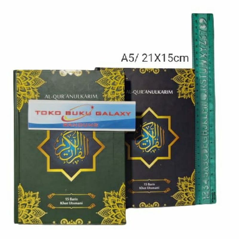 Jual Mushaf Usmani A5 21x15cm Ayat Pojok Al Quran 15 Baris Utsmani HVS ...