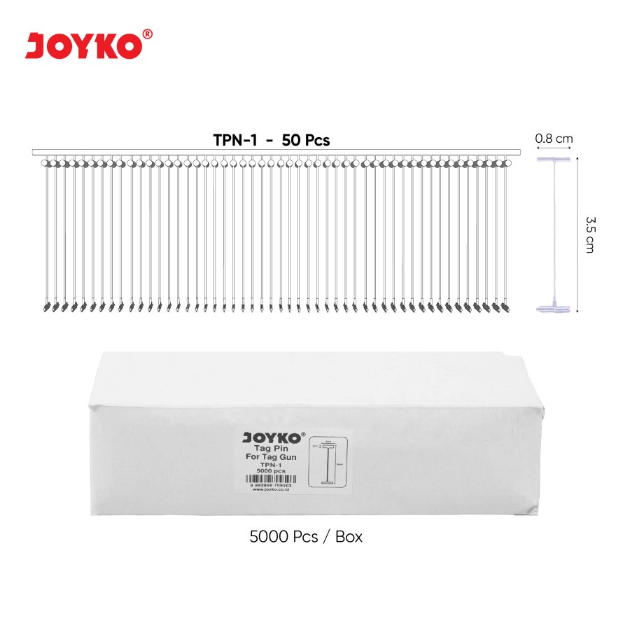 Jual Joyko Tag Pin For Tag Gun TPN-0 TPN-A00 TPN-1 / Tag Pin Isi Refill ...
