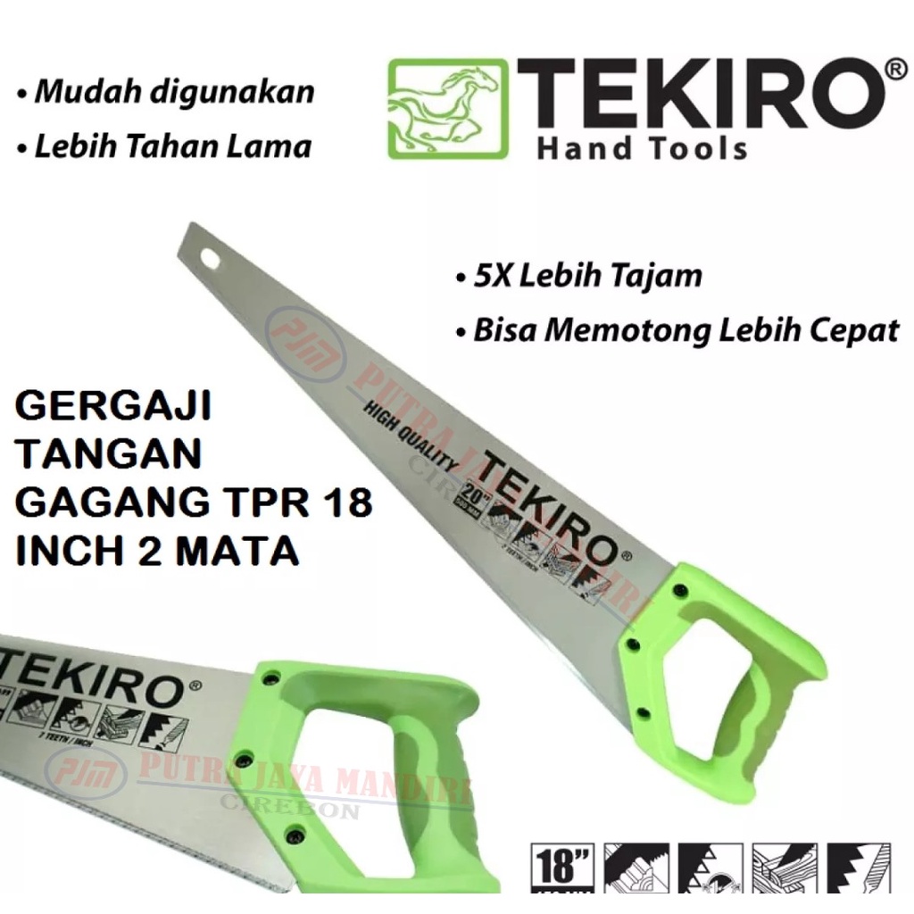 Jual Tekiro Hand Saw Teeth Gergaji Kayu Mata Inch Mm Tpi