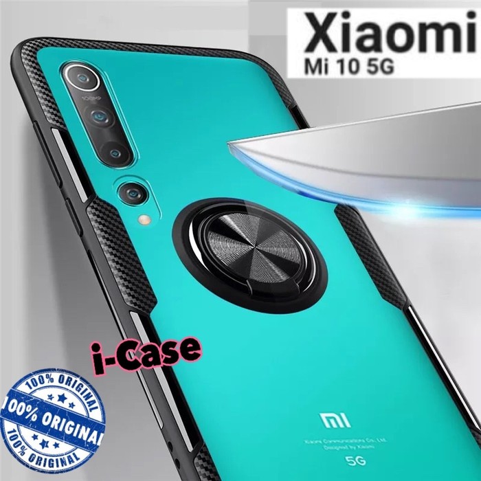 Cover Trasparente SORAKA Per Xiaomi Mi 10 E Mi 10 Pro 5G – Con Anello Metallico E Piastra Per Supporto Magnetico Auto - 3