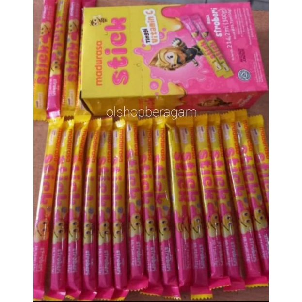 Jual NEW madurasa stick rasa strawberry 1 pack (isi 20 pcs) | Shopee ...