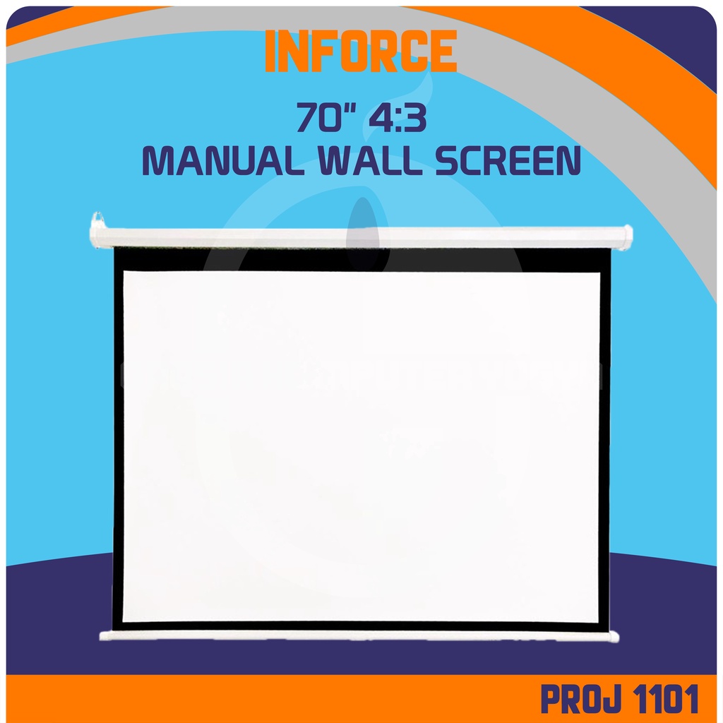 Jual Inforce 70 4 3 Manual Wall Screen Projector Layar Proyektor