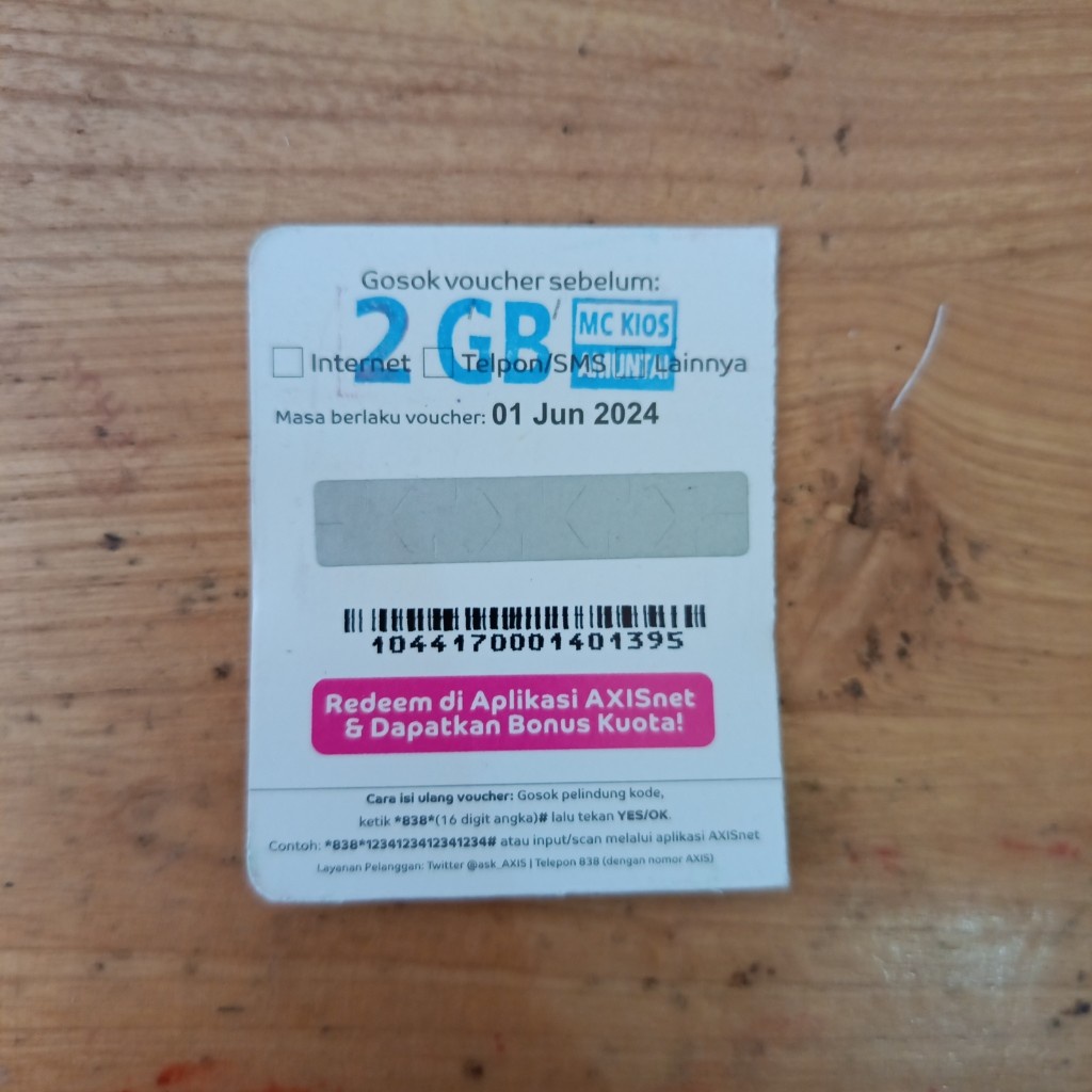Jual AXIS VC BULANAN 2/30 BB ( 1,5/30 NAS ) | Shopee Indonesia