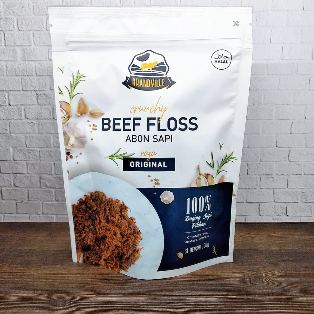 Jual Grandville Beef Floss/ Abon Sapi Crunchy Original 100 gr