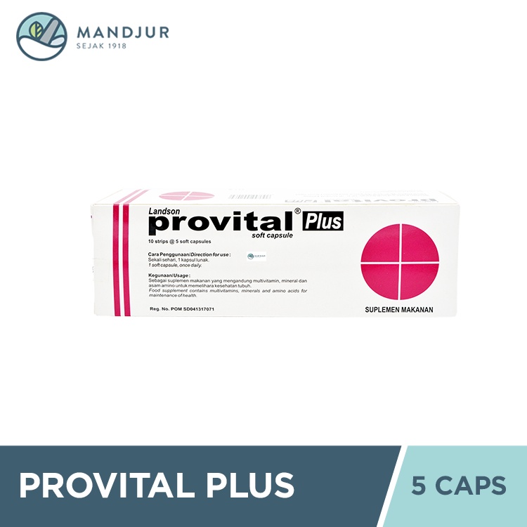 Jual Provital Plus 5 Kapsul - Multivitamin Jaga Daya Tahan Tubuh ...
