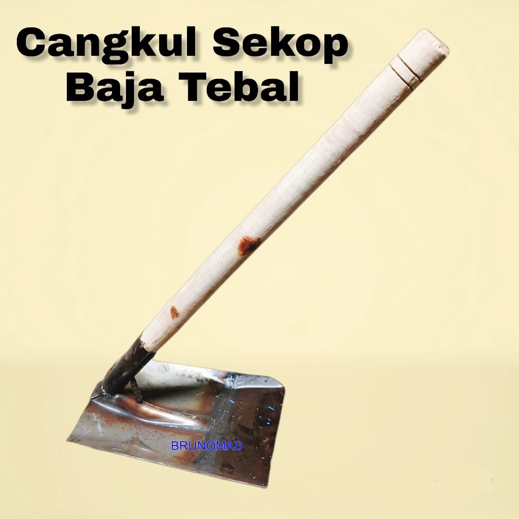 Jual Cangkul Sekop Baja Hitam - PacuL Sekrop Gagang Kayu | Shopee Indonesia