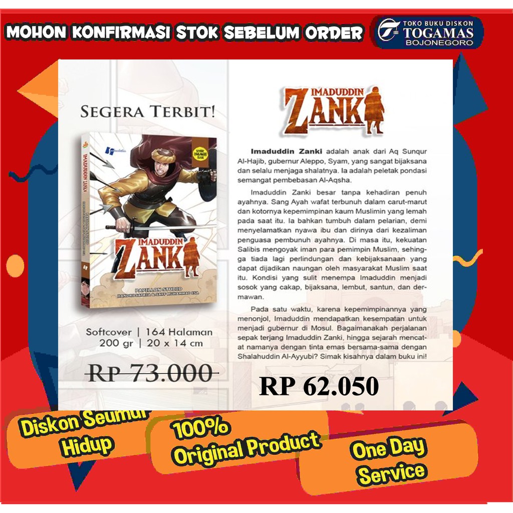 Jual BUKU KOMIK ISLAMI IMADUDDIN ZANKI HANDY SATRIA | Shopee Indonesia