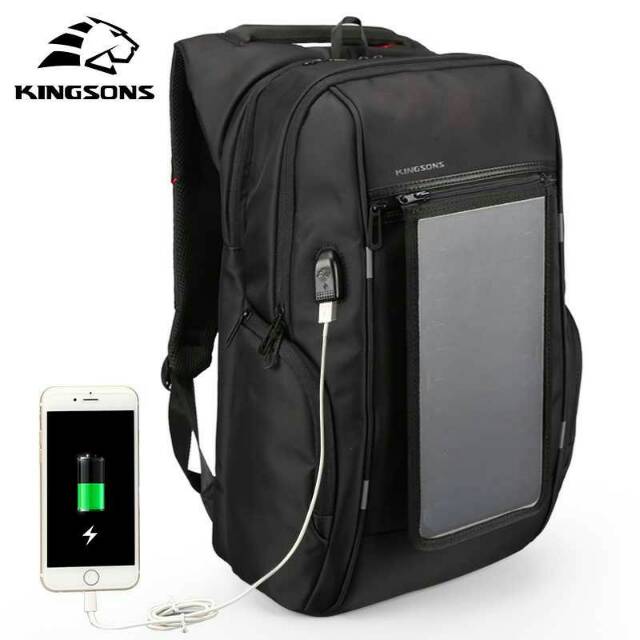 Jual Kingsons Tas Ransel Solar Panel dengan USB Port - KS3140W-I ...