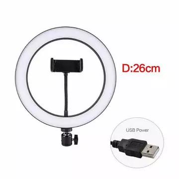 Ring Light Led 16Cm Foto Selfie Vlog Youtuber Video Tripod Lampu Ringlight Vloger