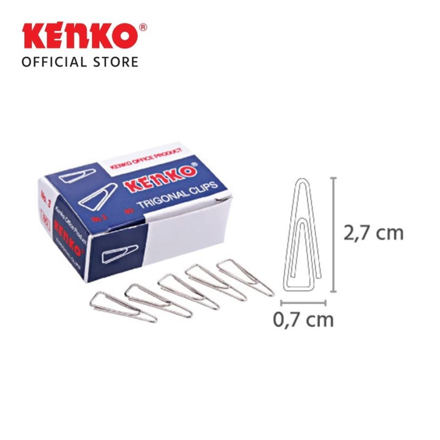 Jual Paper Clip Trigonal Klip Penjepit Kertas No 3 Kenko 1pack Kecil