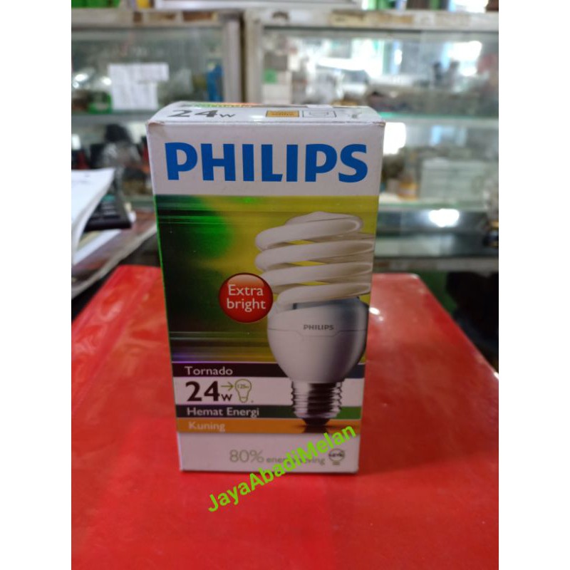 Jual Lampu Philip Kuning 24 Watt Warm White Spiral Tornado | Shopee ...