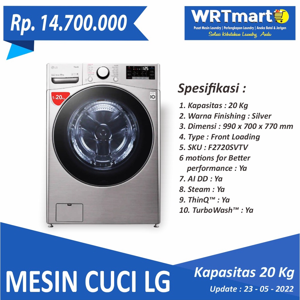 Jual Mesin Cuci Lg Kg Mesin Cuci Front Loading Washer Lg Kg