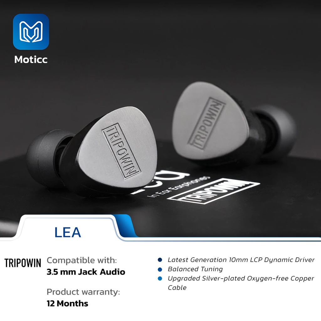 Jual Tripowin Lea LCP Dynamic Driver HiFi Earphone with Silver Plated ...
