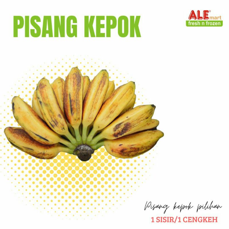 Jual Pisang kepok, pisang kepok 1 sisir, buah pisang kepok | Shopee ...