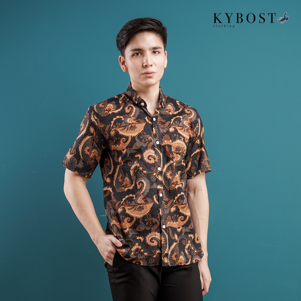 Jual KYBOST VERTUCCI Kemeja Batik Pria Katun Premium Lengan Pendek