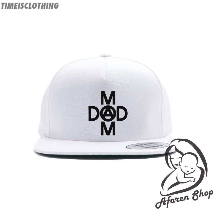 Jual TOpi snapback unisex pria premium mom and dad TIC | Shopee Indonesia