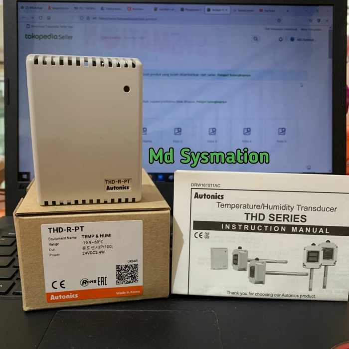 Jual Autonics THD-R-PT Temperature Sensor / Humidity Transducer ...