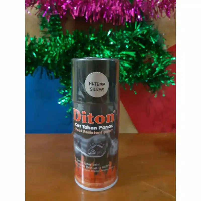 Jual Pilox Pilok Cat Semprot Diton Tahan Panas Atau Hi Temp Warna Hitam Black Silver 150 Cc 1055