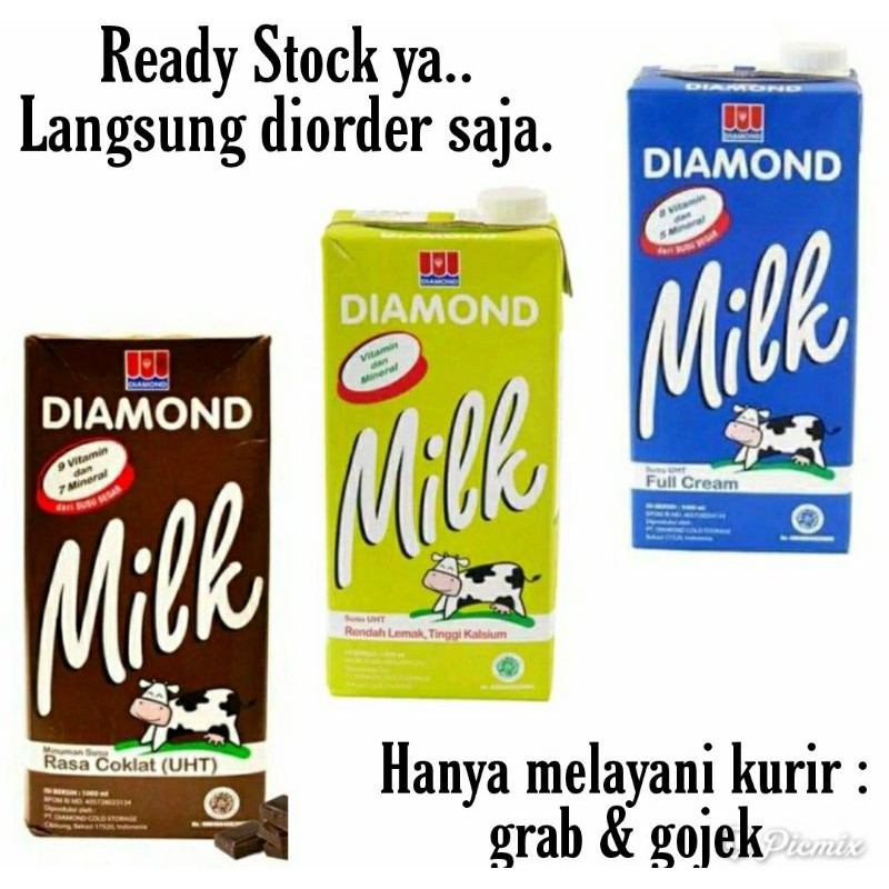 Jual Dm Susu Diamond Uht Full Cream Liter Susu Uht Coklat Lowfat Shopee Indonesia