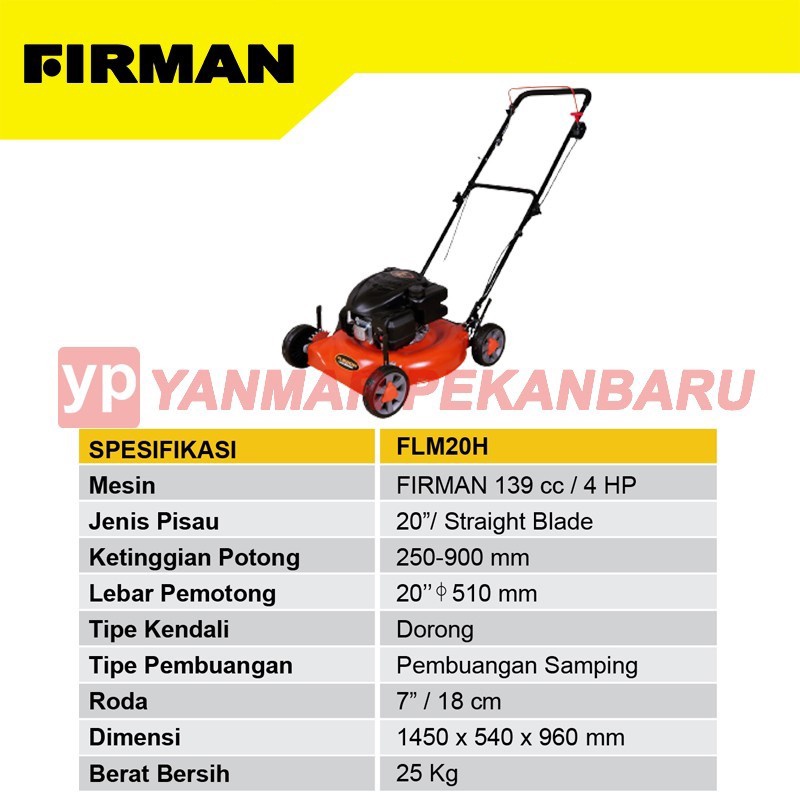 Jual Lawn Mower Firman Flm 20 H Mesin Rumput Dorong Shopee Indonesia