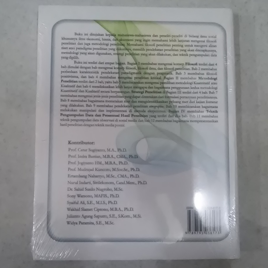 Jual Buku Filosofi dan Metodologi Penelitian - Jogiyanto Hartono ...