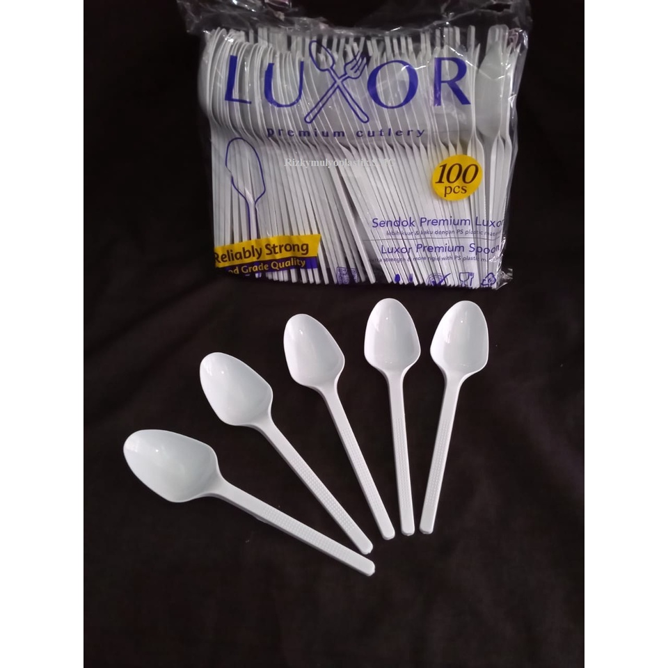 Jual [Isi 100pcs] Sendok Makan / Sendok Plastik / Sendok Nasi Box ...