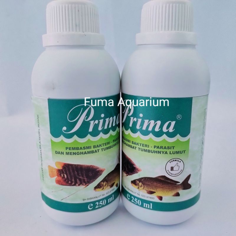 Jual Prima 250ml Obat Ikan Pembasmi Bakteri, Parasit Dan menghambat ...