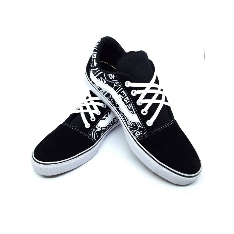 Jual SEPATU VANS AUTHENTIC KORAN HITAM POLOS WHITE PUTIH OLDSKOOL ERA ...