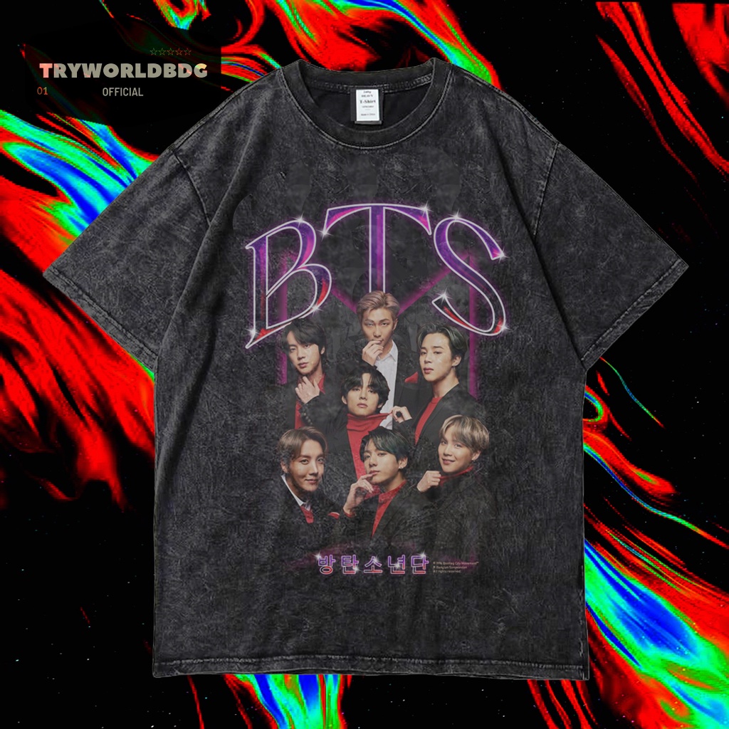 Jual KAOS OVERSIZED / KAOS WASHED / OVERSIZED T SHIRT / KAOS BTS ...