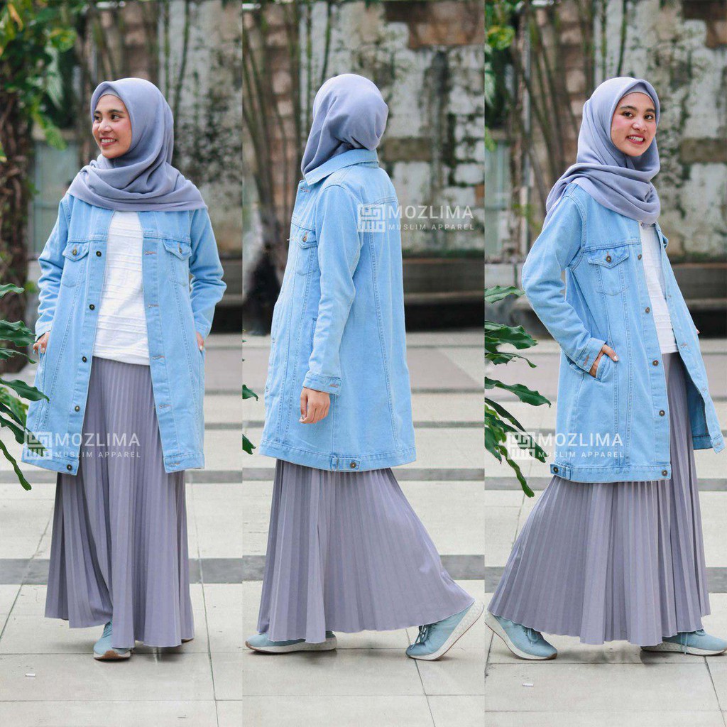 Jacket jeans clearance muslimah