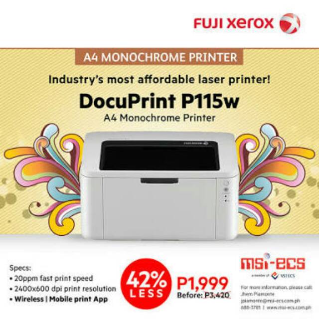 Jual Fuji Xerox Docuprint P115w | Shopee Indonesia