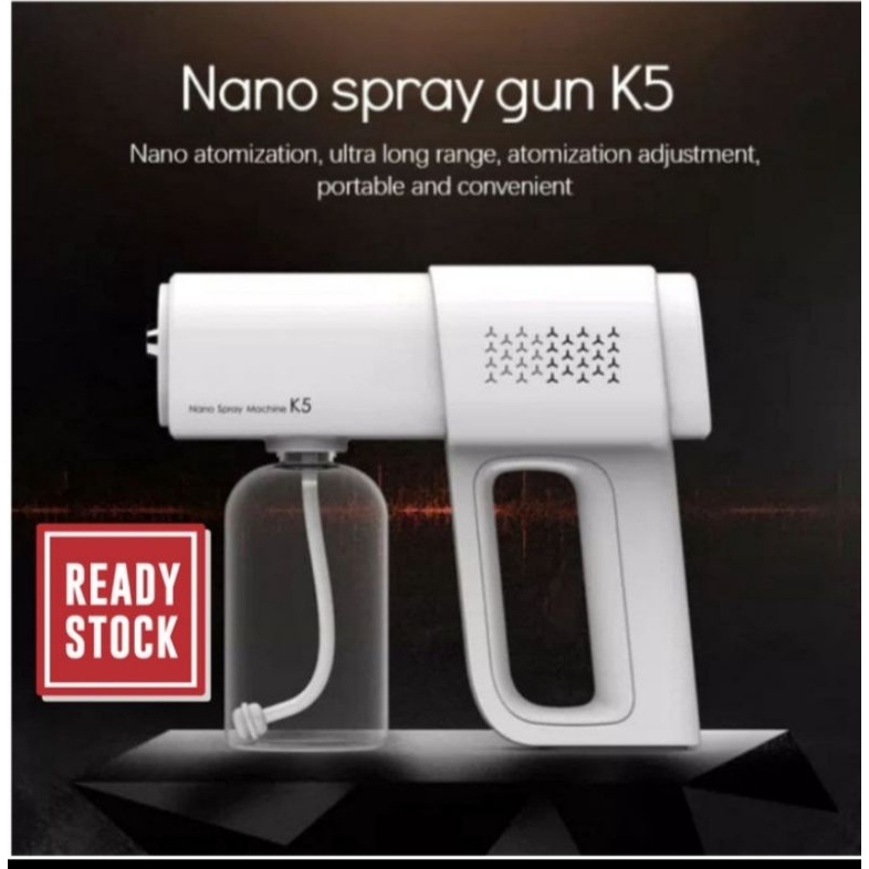 Jual Nano Spray Gun K5 Disinfectant Dengan Atomizer UV Blue Light ...